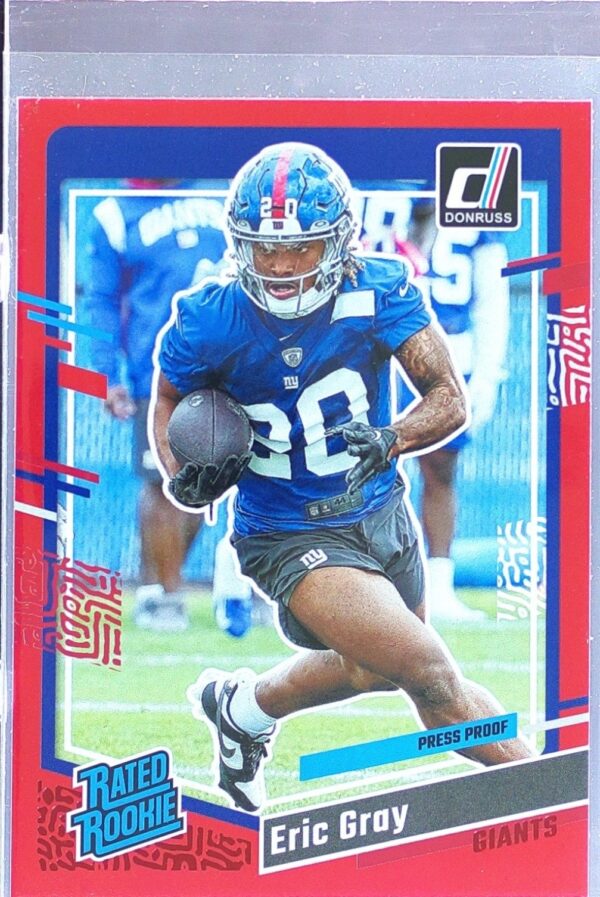 2023 Donruss Eric Gray Press Proof Red RC #377 Giants