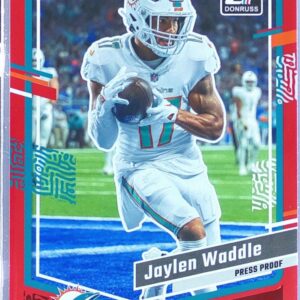 2023 Donruss Jaylen Waddle Press Proof Red #185 Dolphins