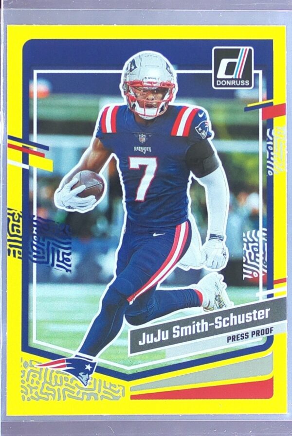 2023 Donruss JuJu Smith-Schuster Press Proof Yellow #204 Patriots