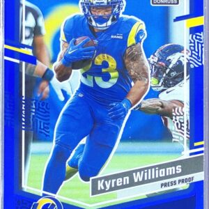 2023 Donruss Kyren Williams Press Proof Blue RC #167 Rams