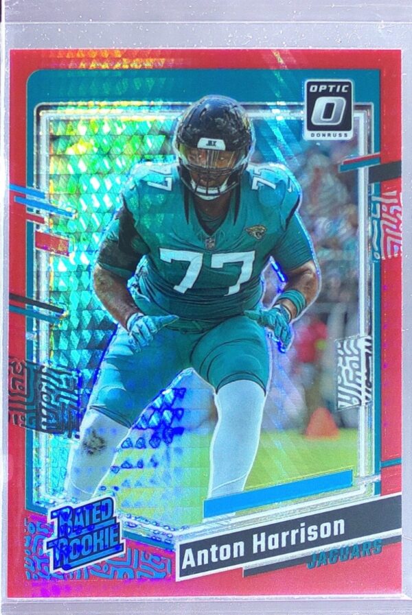 2023 Donruss Optic Anton Harrison Red Hyper RC #250 Jaguars