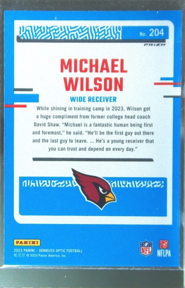 2023 Donruss Optic Michael Wilson Pink RC #204 Cardinals - Image 3