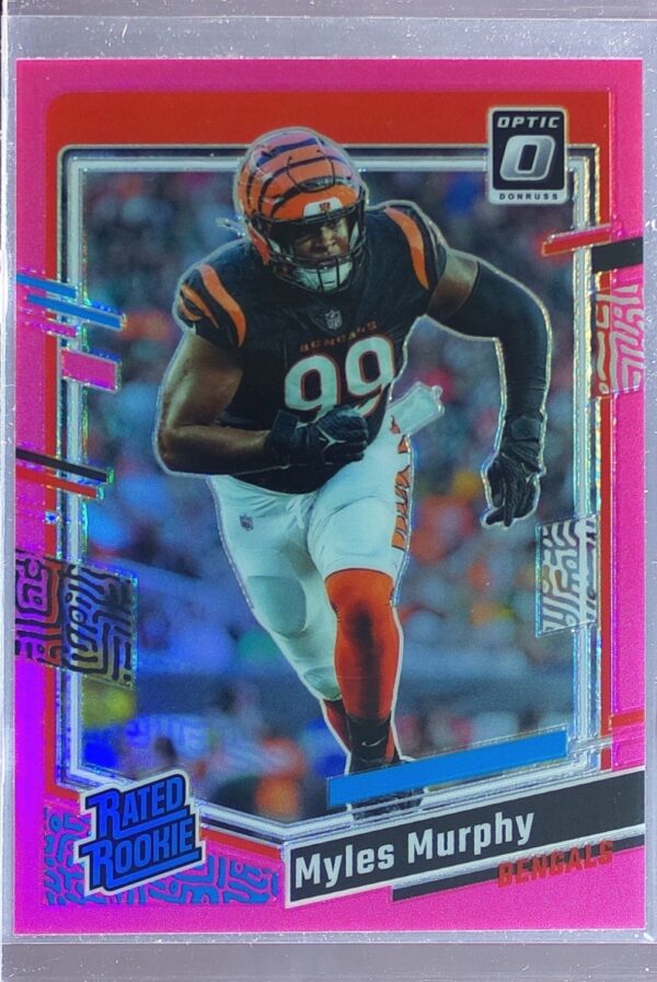 2023 Donruss Optic Myles Murphy Pink RC #222 Bengals
