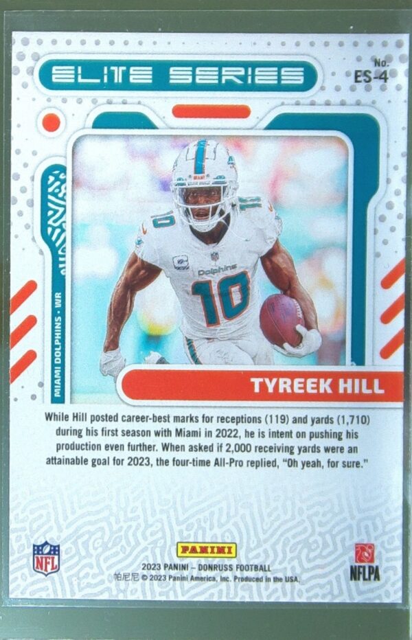 2023 Donruss Tyreek Hill #ES-4 Dolphins Elite Series - Image 3