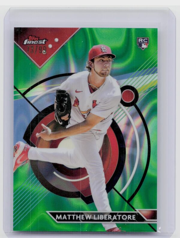 2023 Finest Matthew Liberatore Green Lava Refractor /99 #77 Cardinals