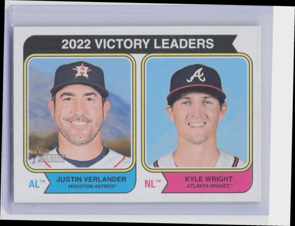 2023 Heritage 2022 Victory Leaders (Justin Verlander / Kyle Wright) #205 Braves