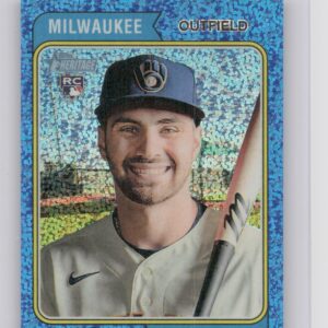 2023 Heritage Garrett Mitchell Chrome Blue Sparkle Refractor #95 Brewers