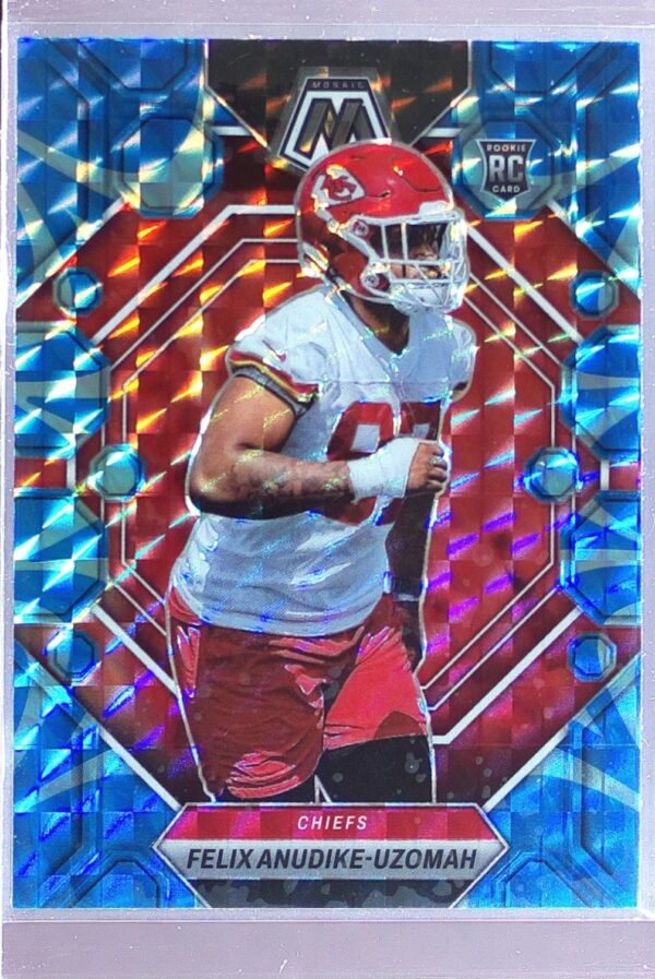 2023 Mosaic Felix Anudike-Uzomah Reactive Blue Mosaic #320 Chiefs