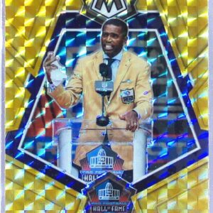 2023 Mosaic Randy Moss Hall of Fame HOF Reactive Yellow Mosaic #278 Vikings