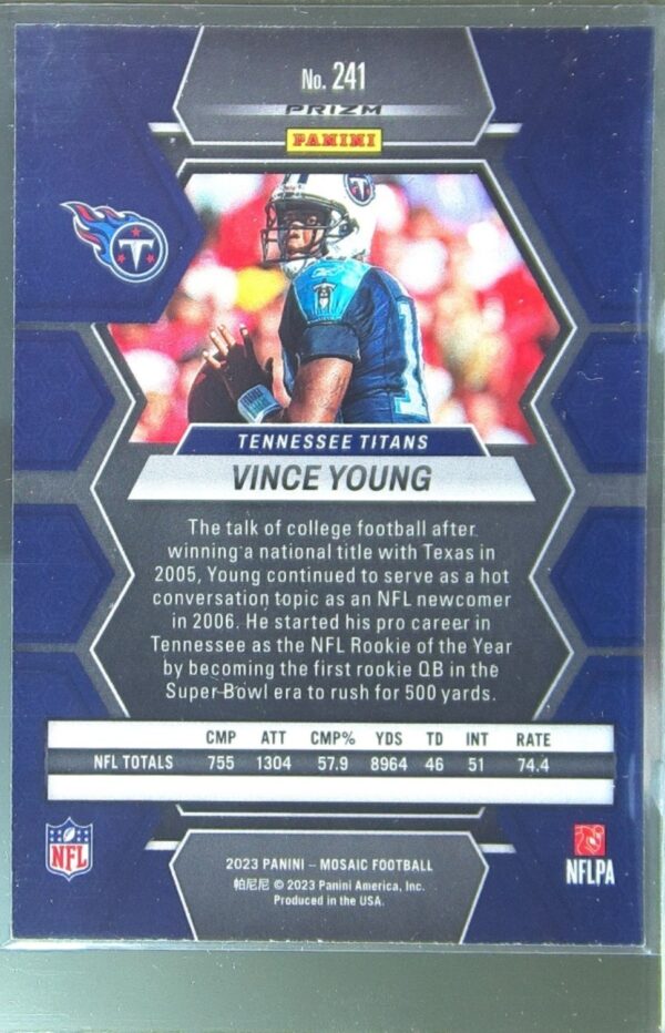 2023 Mosaic Vince Young Green Mosaic #241 Titans - Image 3