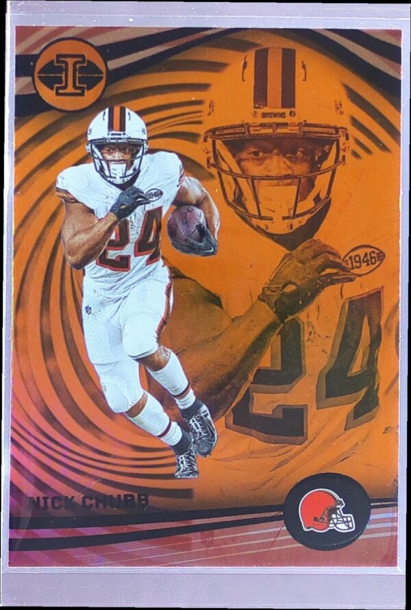 2023 Panini Illusions Nick Chubb Orange Trophy Collection #24 Browns