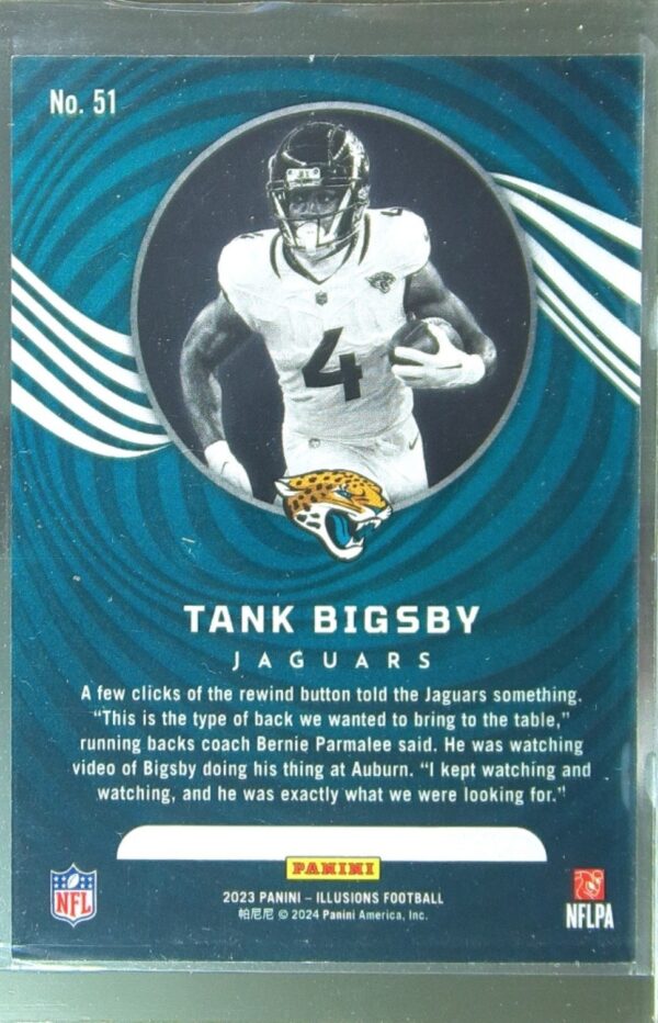 2023 Panini Illusions Tank Bigsby Emerald Trophy Collection RC #51 Jaguars - Image 3