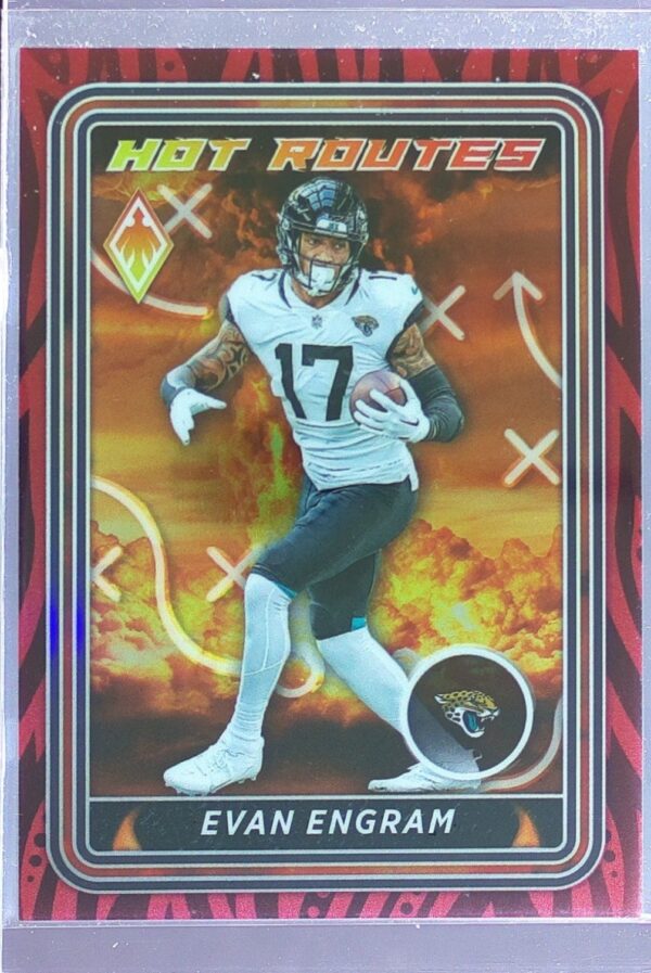2023 Panini Phoenix Evan Engram /199 #HR-23 Jaguars Hot Routes Red