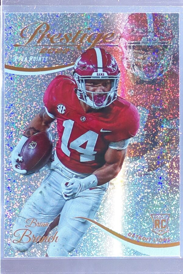 2023 Panini Prestige Brian Branch Xtra Points Galaxy #307 Lions
