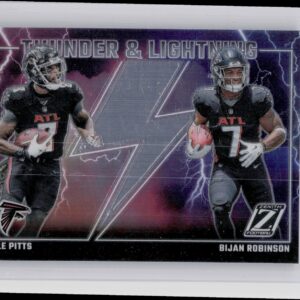 2023 Panini Zenith Bijan Robinson / Kyle Pitts Thunder and Lightning #1 Falcons