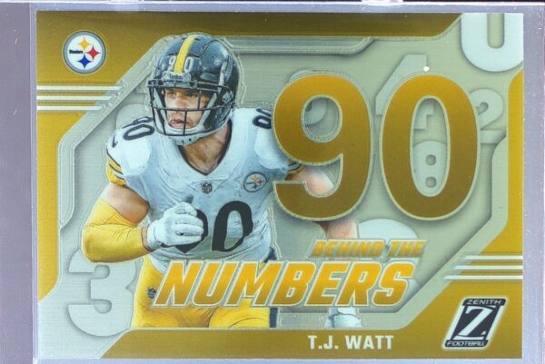 2023 Panini Zenith T.J. Watt #27 Steelers Behind the Numbers