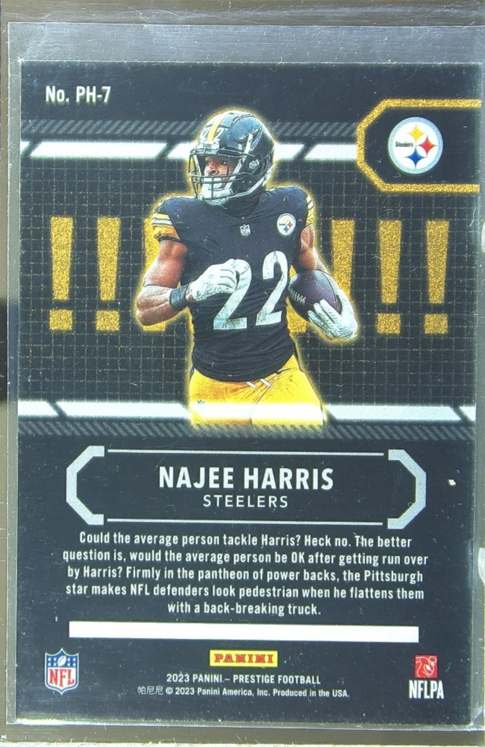 2023 Prestige Najee Harris #PH-7 Steelers Power House - Image 3