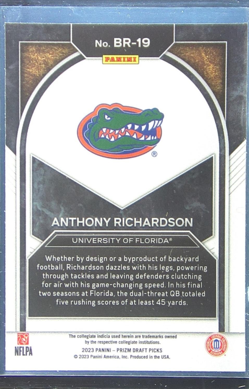 2023 Prizm Draft Picks Anthony Richardson #BR-19 Gators Brilliance - Image 3