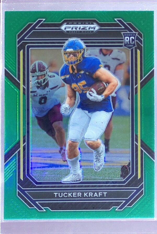 2023 Prizm Draft Picks Tucker Kraft Prizms Green RC #159 Jackrabbits