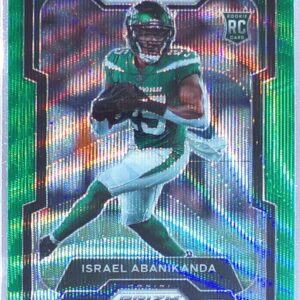 2023 Prizm Israel Abanikanda Green Wave RC #379 Jets