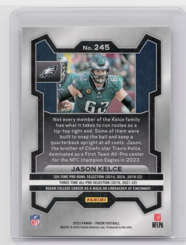 2023 Prizm Jason Kelce #245 Eagles - Image 3