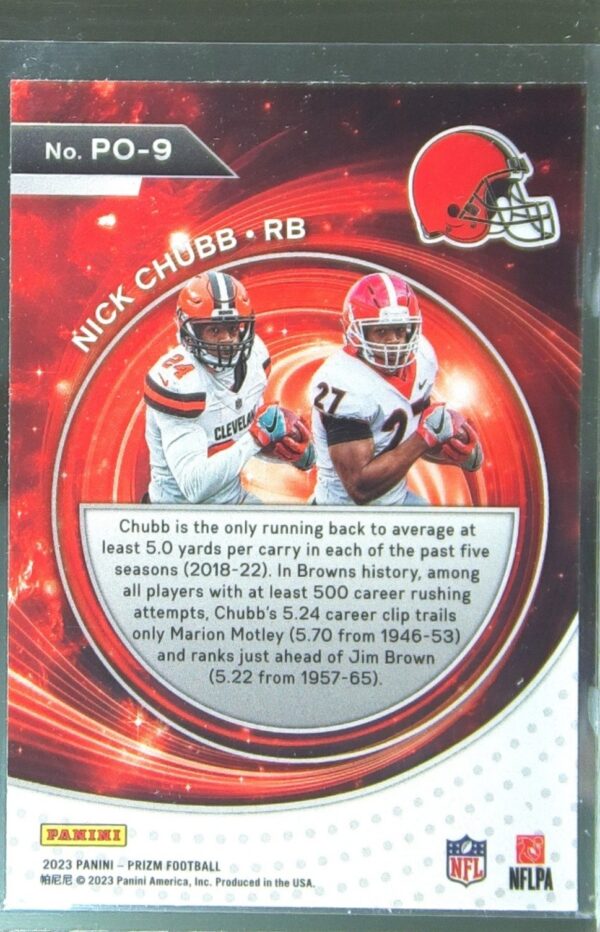 2023 Prizm Nick Chubb #PO-9 Bulldogs Portals - Image 3
