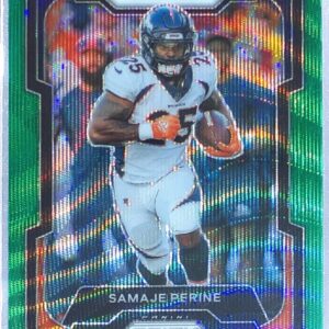 2023 Prizm Samaje Perine Green Wave #88 Broncos