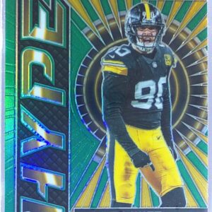 2023 Prizm T.J. Watt #H-14 Steelers Hype Prizms Green