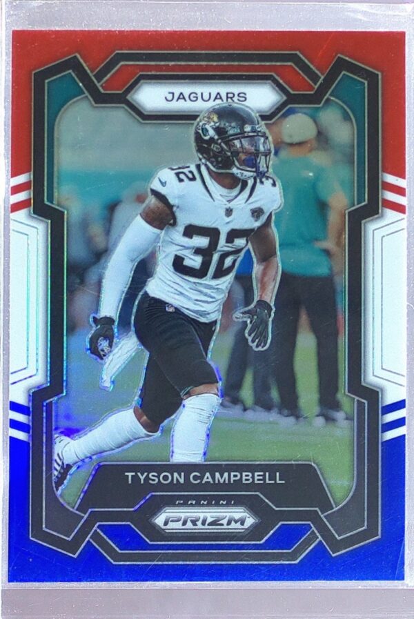 2023 Prizm Tyson Campbell Red White and Blue #140 Jaguars