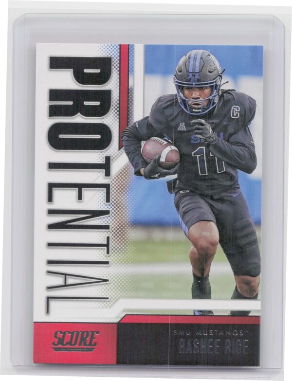 2023 Score Rashee Rice Protential Rookie RC#22 Mustangs