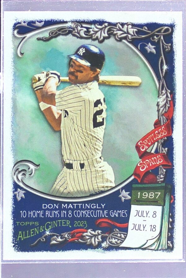 2023 Topps Allen & Ginter Don Mattingly #SS-8 Yankees Spotless Spans