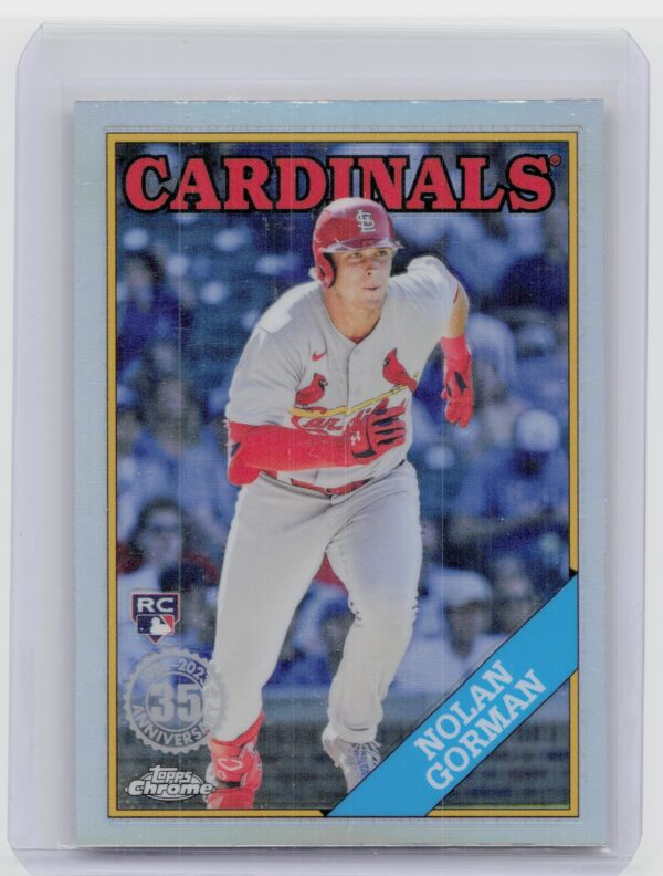 2023 Topps Chrome Nolan Gorman #88BC-18 Cardinals 1988 Topps Baseball