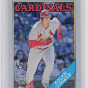 2023 Topps Chrome Nolan Gorman #88BC-18 Cardinals 1988 Topps Baseball