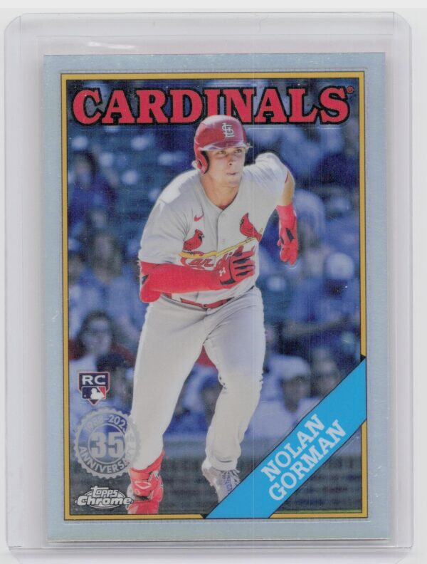 2023 Topps Chrome Nolan Gorman #88BC-18 Cardinals 1988 Topps Baseball