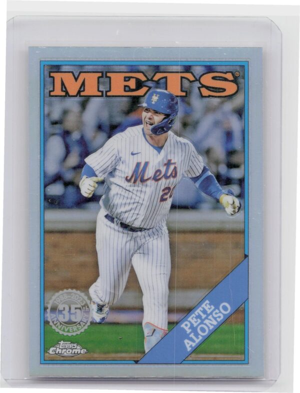 2023 Topps Chrome Pete Alonso #88BC-6 Mets 1988 Topps Baseball