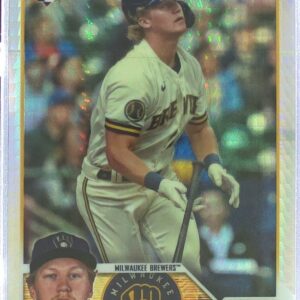 2023 Topps Chrome Update Joey Wiemer Prism RC #USC80 Brewers