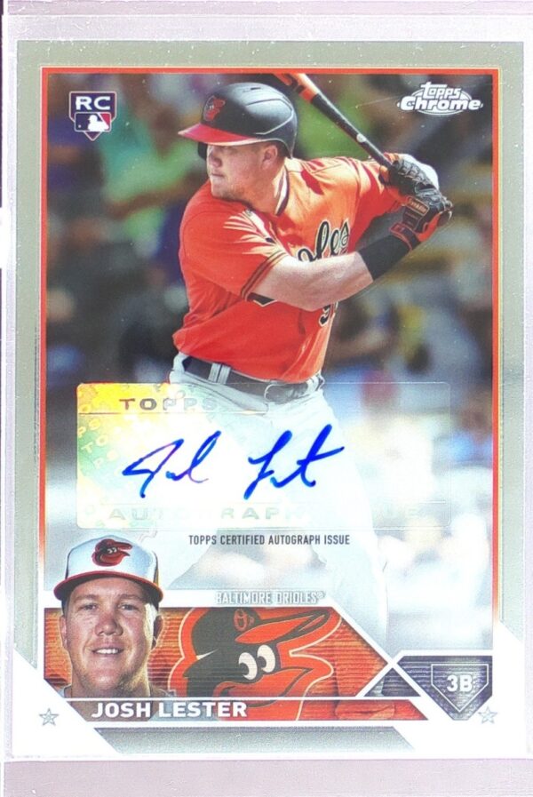 2023 Topps Chrome Update Josh Lester Auto RC #AC-JLE Orioles Autographs