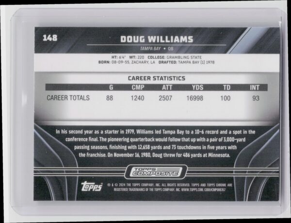 2023 Topps Composite Doug Williams #148 Buccaneers - Image 3