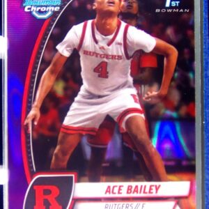 2024-25 Bowman University Chrome Ace Bailey Purple Lava Refractor RC #1 Knights