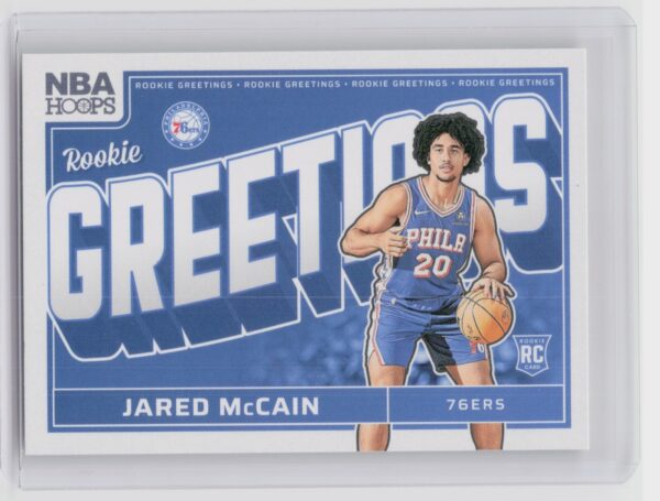 2024-25 Hoops Jared McCain RC #9 76ers Rookie Greetings