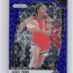 2024-25 Panini Prizm WNBA Jackie Young Blue Velocity Prizms #1 Aces