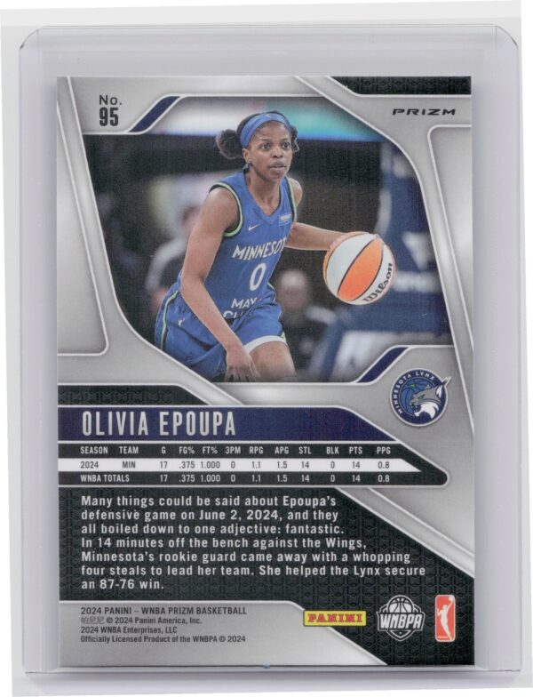 2024-25 Panini Prizm WNBA Olivia Epoupa Ice Prizms #95 Lynx - Image 3