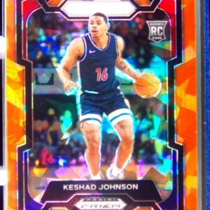 2024-25 Prizm Draft Picks Keshad Johnson Prizms Orange Ice RC #66 Wildcats