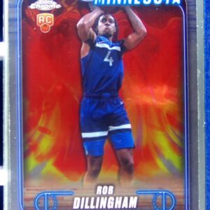2024-25 Topps Chrome Rob Dillingham RC 165 Timberwolves