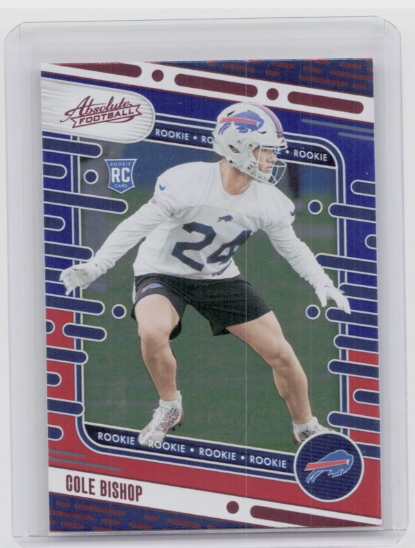 2024 Absolute Cole Bishop Red and Blue RC 157 Bills