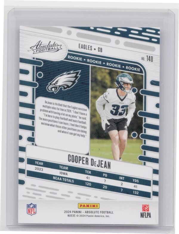 2024 Absolute Cooper Dejean RC 140 Eagles - Image 3