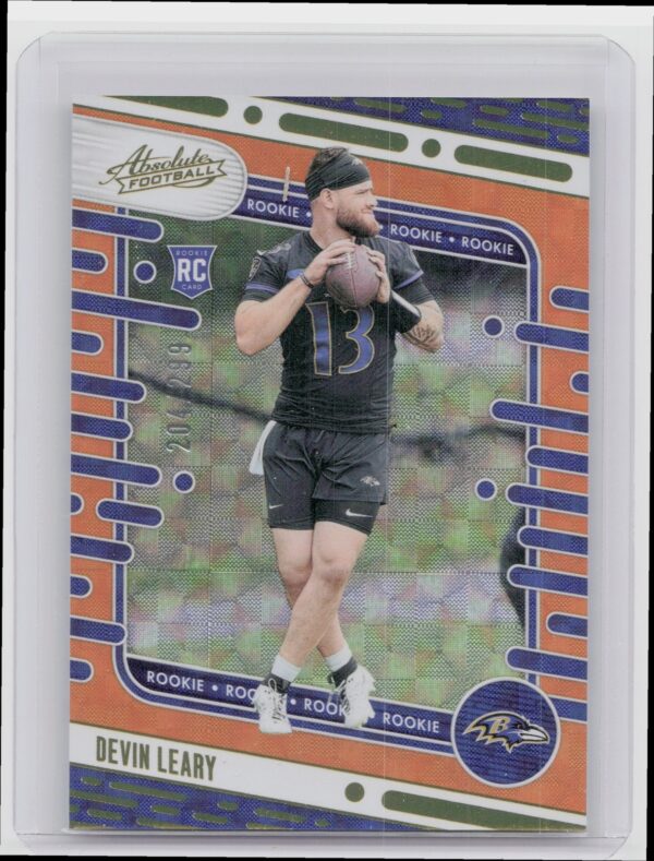 2024 Absolute Devin Leary Orange Mosaic /299 198 Ravens