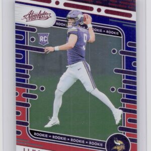 2024 Absolute J.J. McCarthy Red and Blue RC 110 Vikings