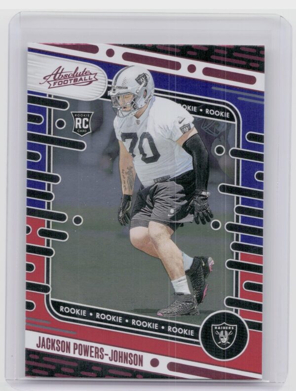 2024 Absolute Jackson Powers-Johnson Red and Blue RC 144 Raiders