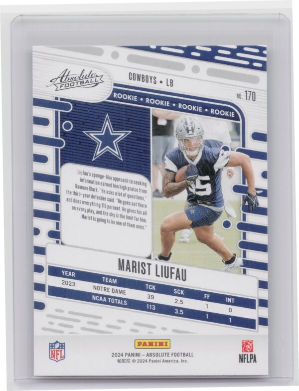 2024 Absolute Marist Liufau Red and Blue RC 170 Cowboys - Image 3